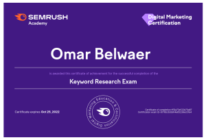 Certification keyword research exam 2021